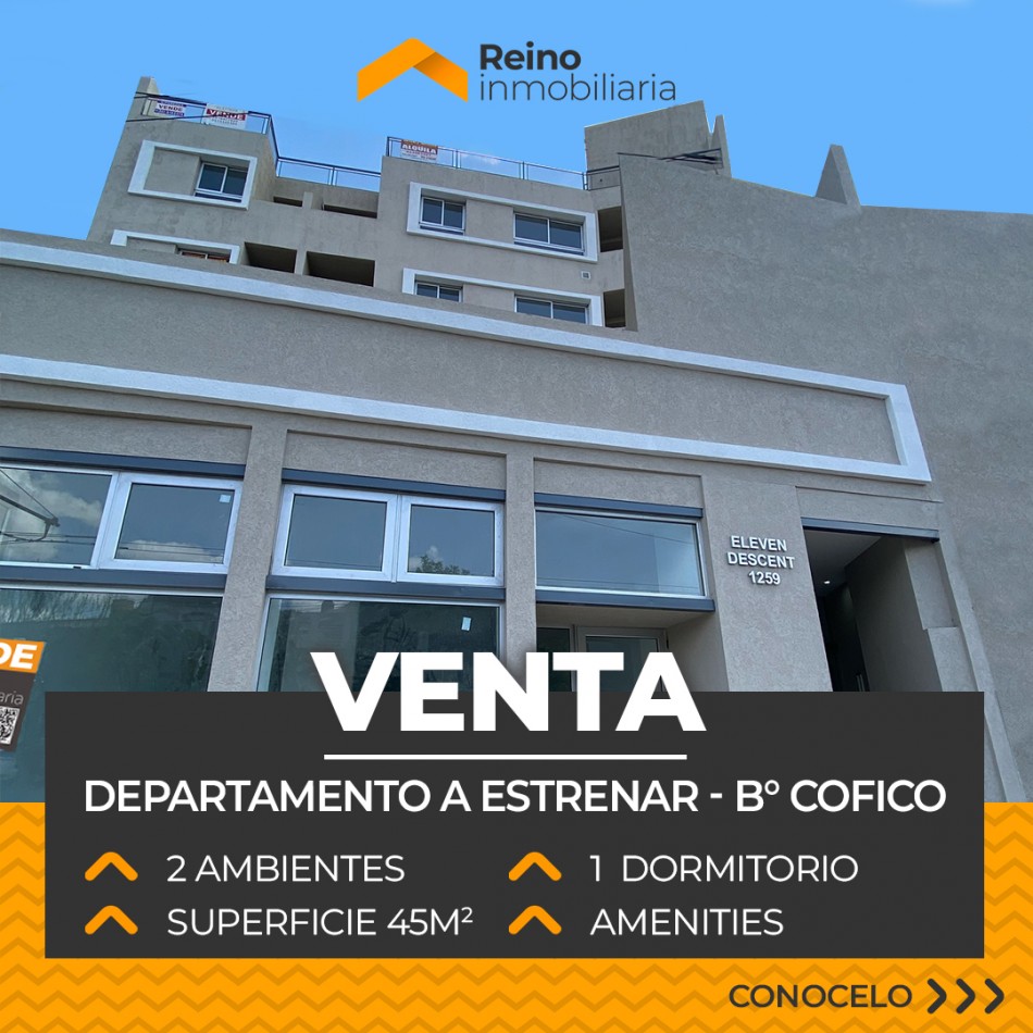 DEPARTAMENTO B° COFICO A ESTRENAR - 1 DORMITORIOS - 1 BAÑOS - PILETA Y TERRAZA CON ASADOR