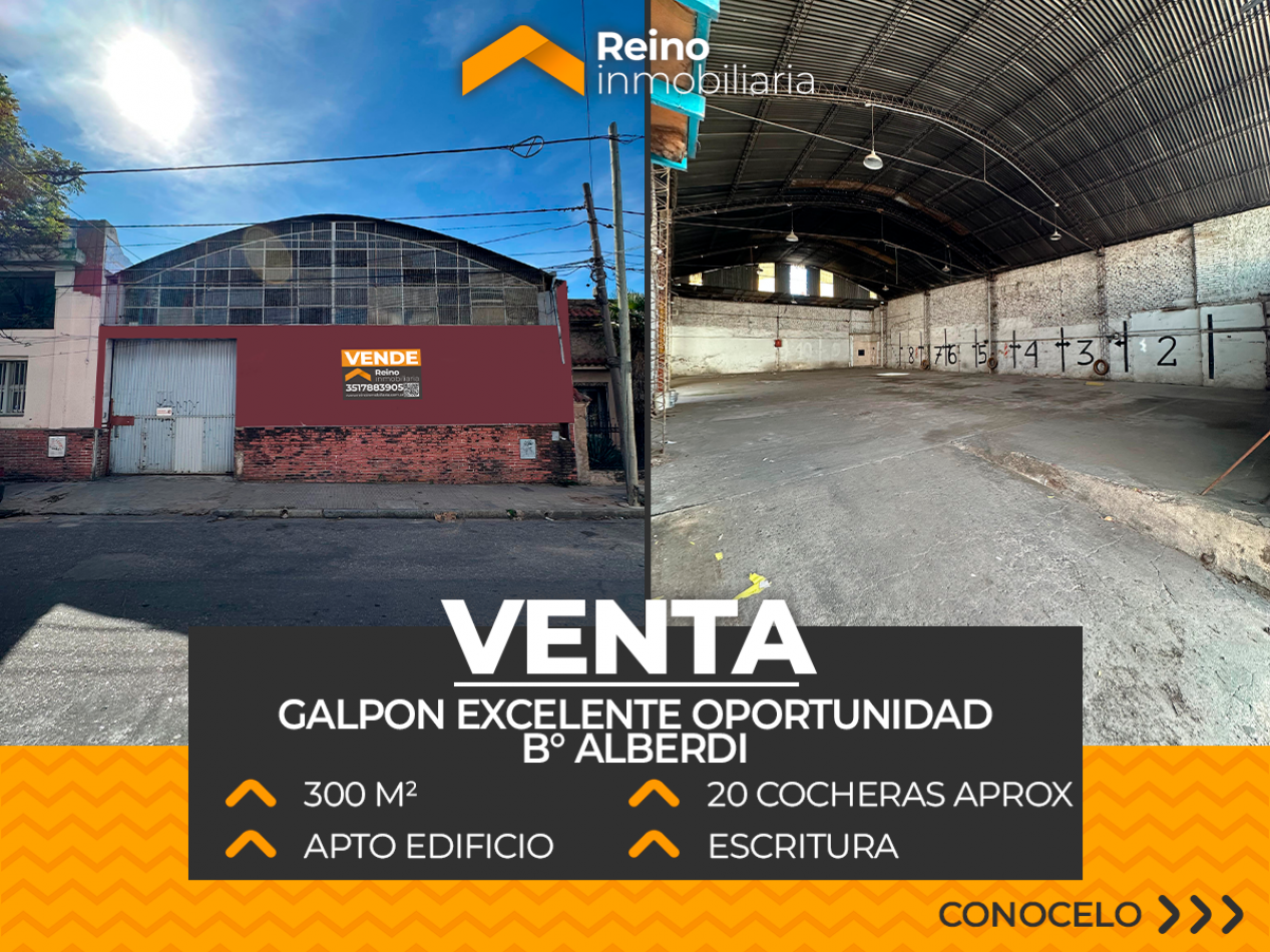 OPORTUNIDAD LOTE / GALPON EN VENTA B° ALBERDI - COCHERA O DESARROLLO INMOBILIARIO