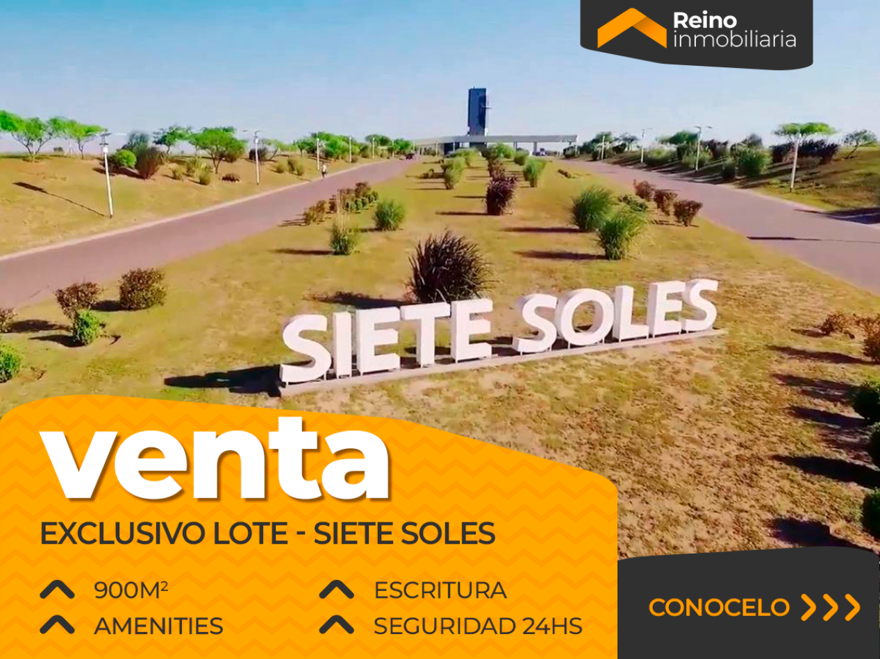 EXCLUSIVO LOTE EN BARRIO SIETE SOLES - 900M2 - SEGURIDAD 24HS - AMENITIES
