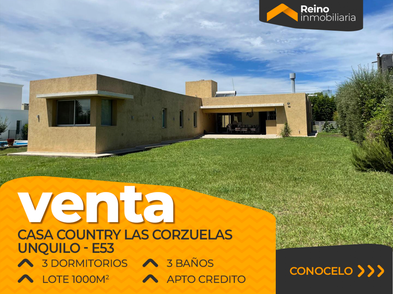 CASA COUNTRY LAS CORZUELAS - 3 DORM - 3 BAÑOS - APTO CREDITO