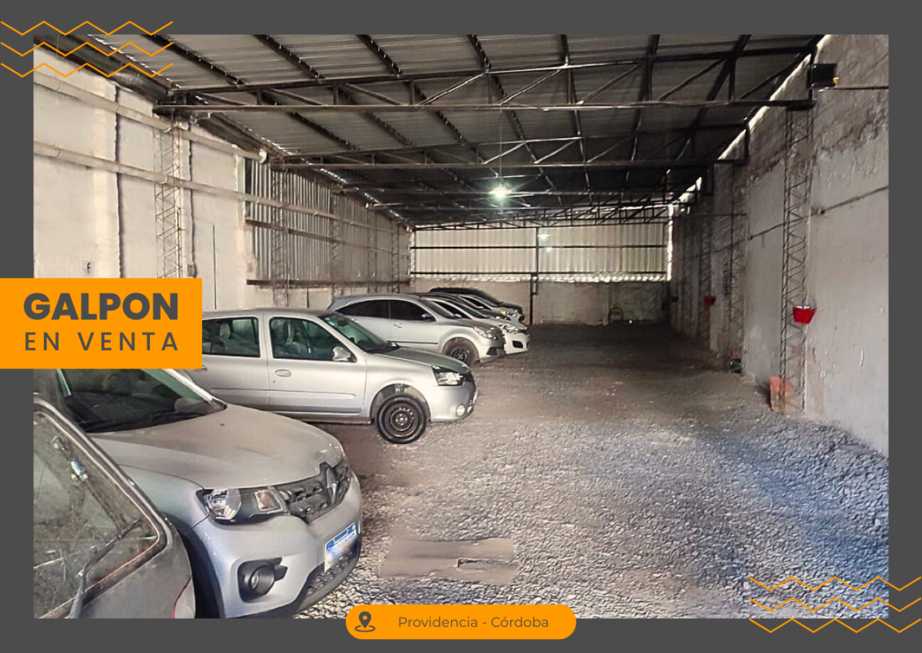 ESPECTACULAR GALPON A LA VENTA EN B° PROVIDENCIA APTO COCHERA O DESARROLLO INMOBILIARIO
