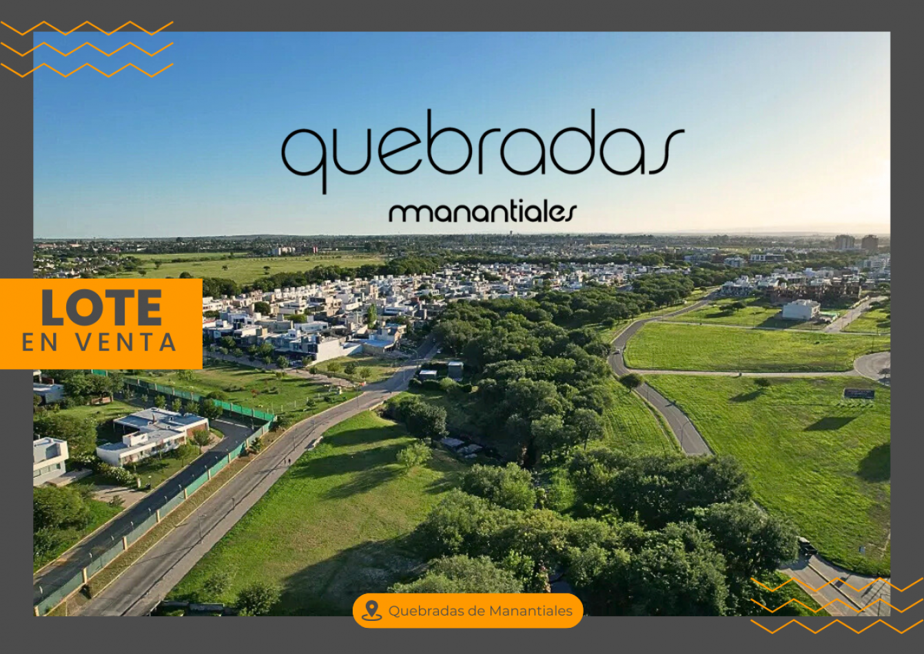 LOTE EN VENTA EN QUEBRADAS DE MANANTIALES 258M2 SEGURIDAD 24HS APTO DUPLEX