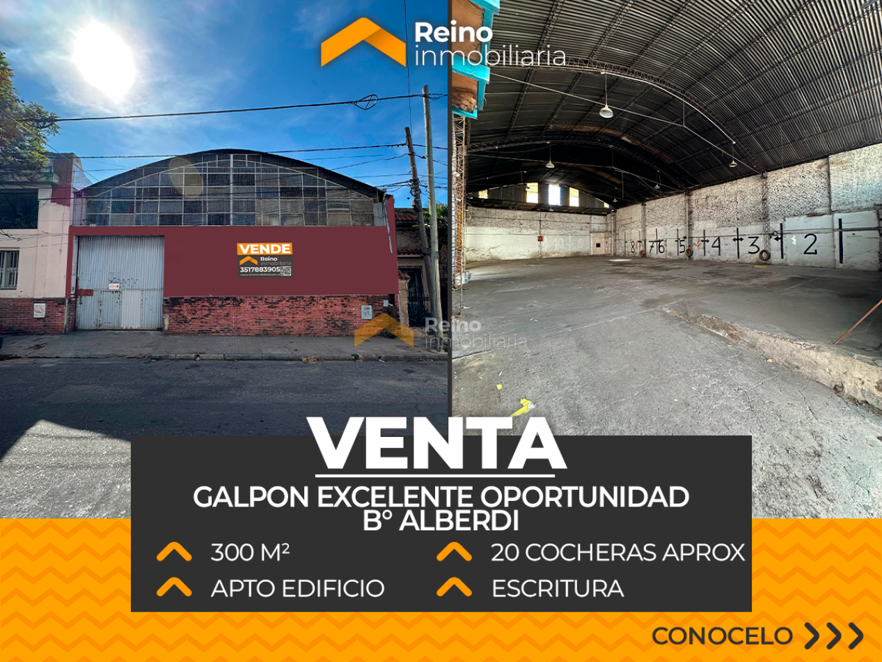 OPORTUNIDAD GALPON EN VENTA B° ALBERDI - COCHERA O DESARROLLO INMOBILIARIO