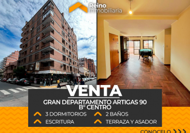 DEPARTAMENTO EDIFICIO ANSENUZA 4 - 3 DORMITORIOS - 2 BAÑOS - TERRAZA CON ASADOR - APTO CREDITO