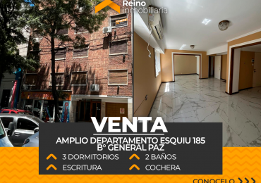 DEPARTAMENTO B° GENERAL PAZ - 3 DORMITORIOS - 2 BAÑOS - COCHERA - APTO CREDITO