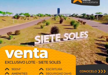 EXCLUSIVO LOTE EN BARRIO SIETE SOLES - 900M2 - SEGURIDAD 24HS - AMENITIES