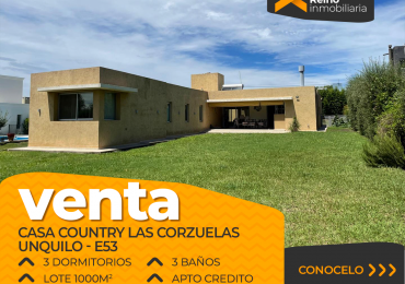 CASA COUNTRY LAS CORZUELAS - 3 DORM - 3 BAÑOS - APTO CREDITO